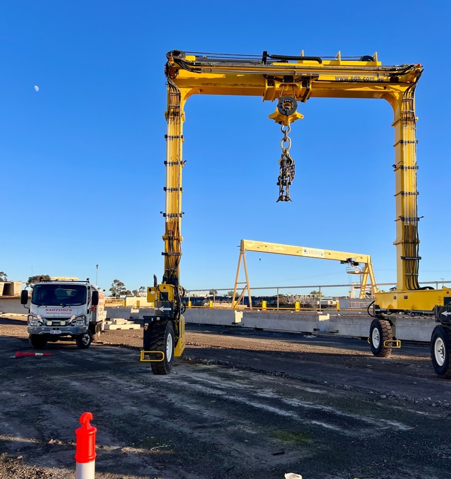 Repair of mobile overheard gantry cranes in Melton by Sartori's Mechanical Services