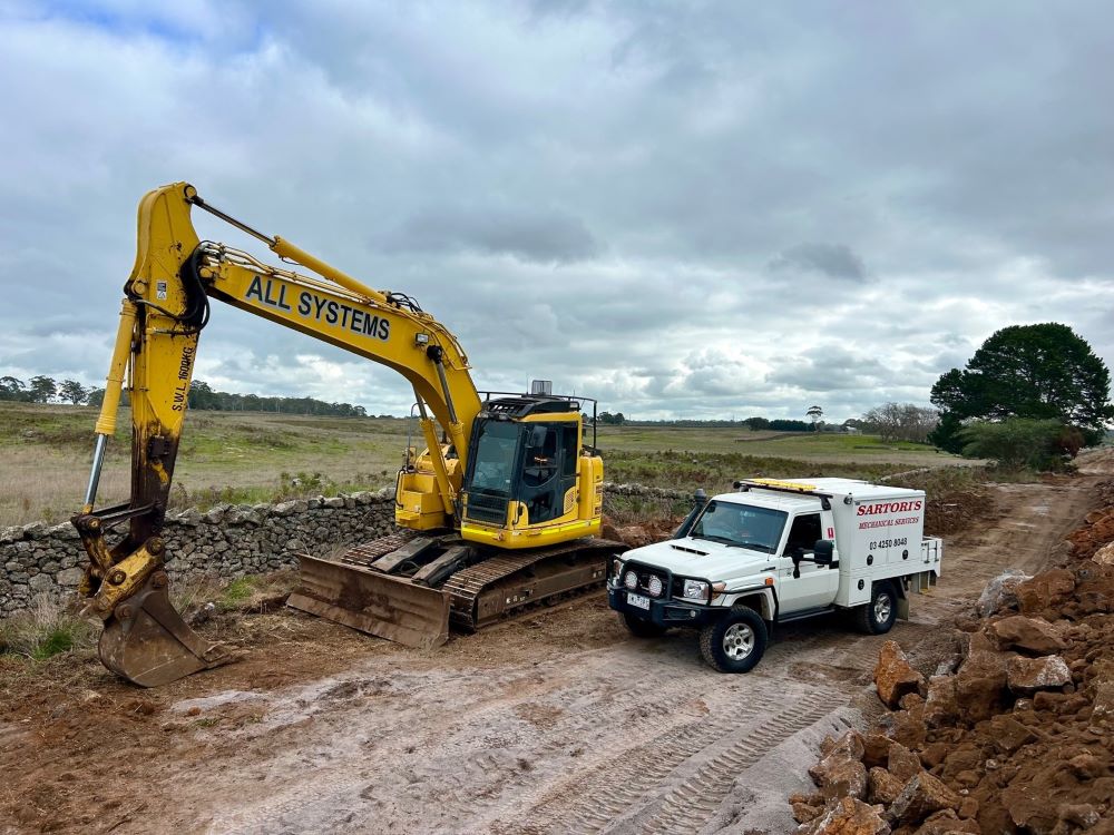 Heavy machinery auto electrical repair by Sartori's Mechanical Services in Moriac